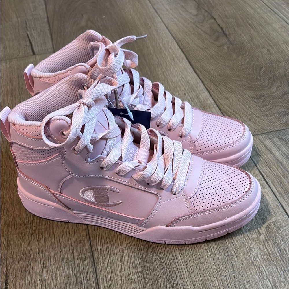 Champion Light Pink High-Top Sneakers